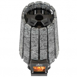 Дровяная банная печь GrillD Cometa 180 Vega Short Stone, серпентинит