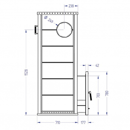 Дровяная печь для бани Klover KLV RT 100 RV
