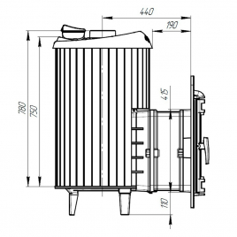 Печь банная Атмосфера L ламели "Талькохлорит" наборный
