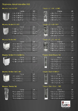 Печь для сауны Sawo Tower TH3-35Ni2-WL-P пристенная, 3,5 кВт, выносной пульт, встроенный блок мощности, нержавейка