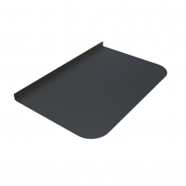 Предтопочный лист BLACK 600х400х0,5мм (R75)